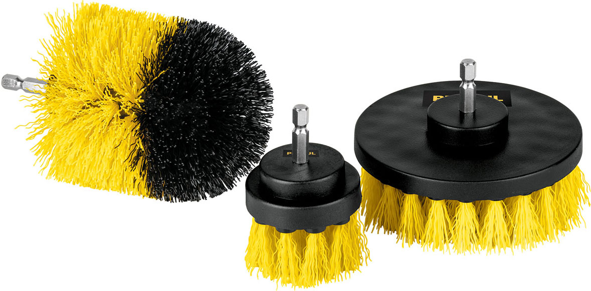 Imagen de JUEGO DE 3 CEPILLOS MULTIUSOS PARA TALADRO PRETUL