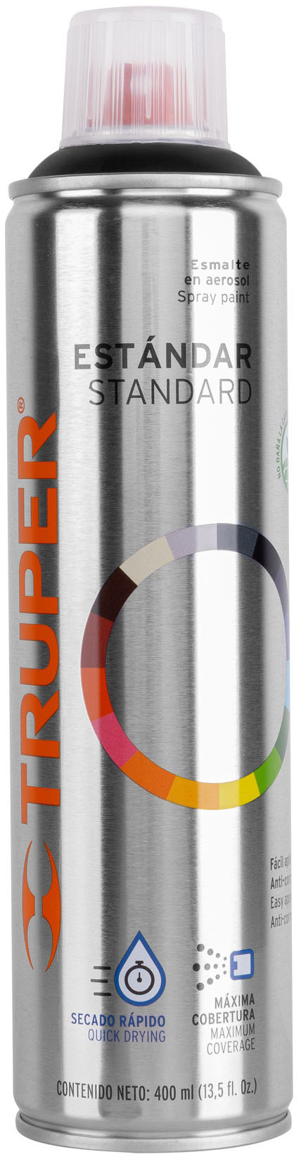 Imagen de PINTURA EN AEROSOL NEGRO MATE CON BOTE ESBELTO DE 400 MILILITROS TRUPER