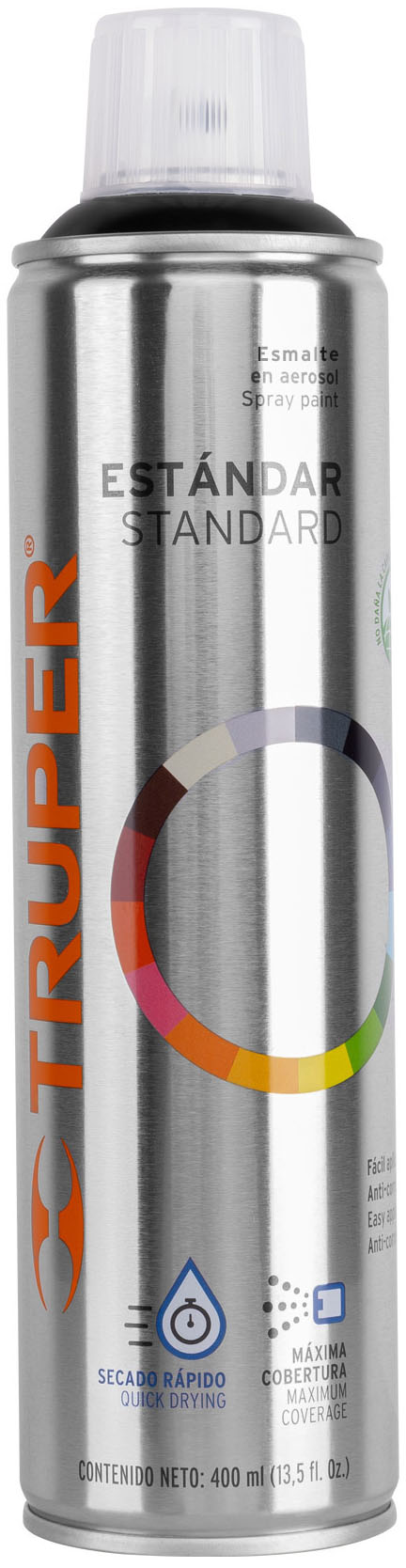 Imagen de PINTURA EN AEROSOL NEGRO BRILLANTE CON BOTE ESBELTO DE 400 MILILITROS TRUPER
