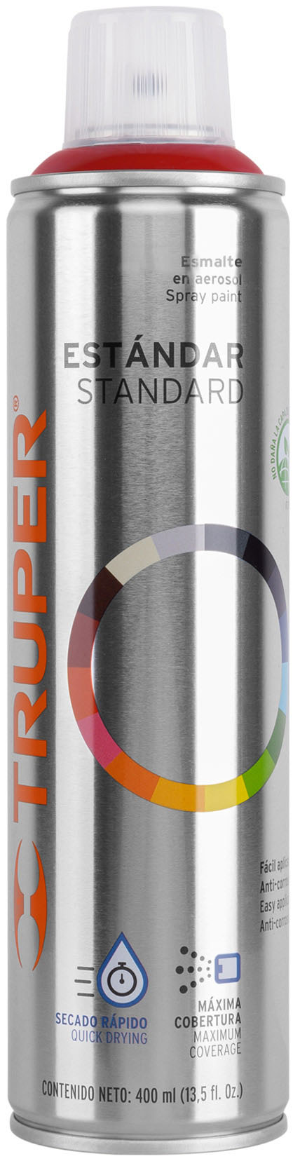 Imagen de PINTURA EN AEROSOL ROJO CON BOTE ESBELTO DE 400 MILILITROS TRUPER
