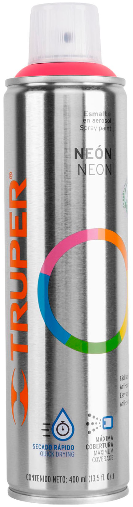 Imagen de PINTURA EN AEROSOL ROSA NEON CON BOTE ESBELTO DE 400 MILILITROS TRUPER
