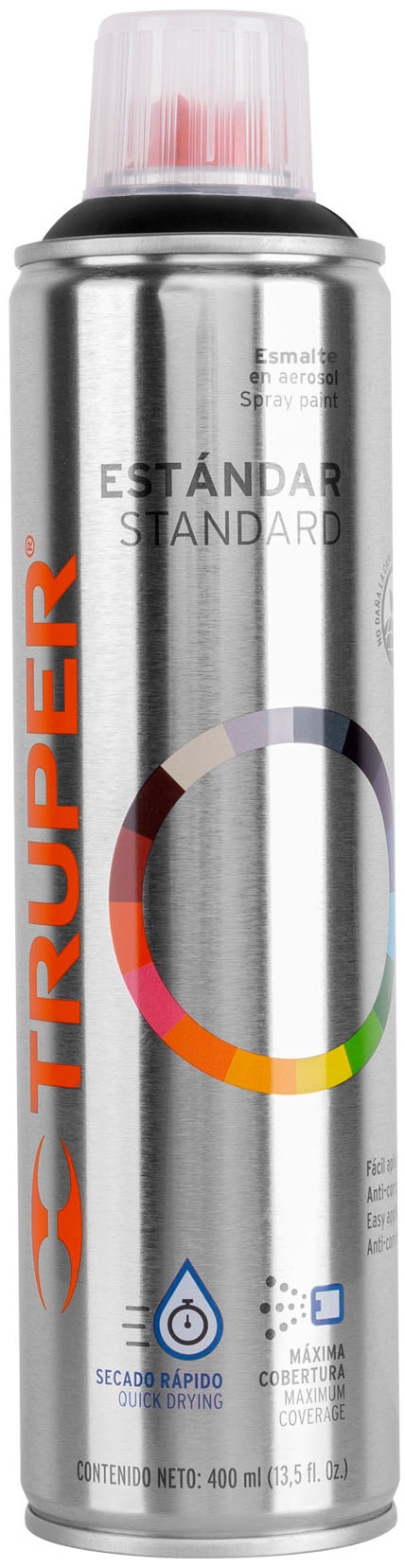 Imagen de PINTURA EN AEROSOL NEGRO SATIN CON BOTE ESBELTO DE 400 MILILITROS TRUPER