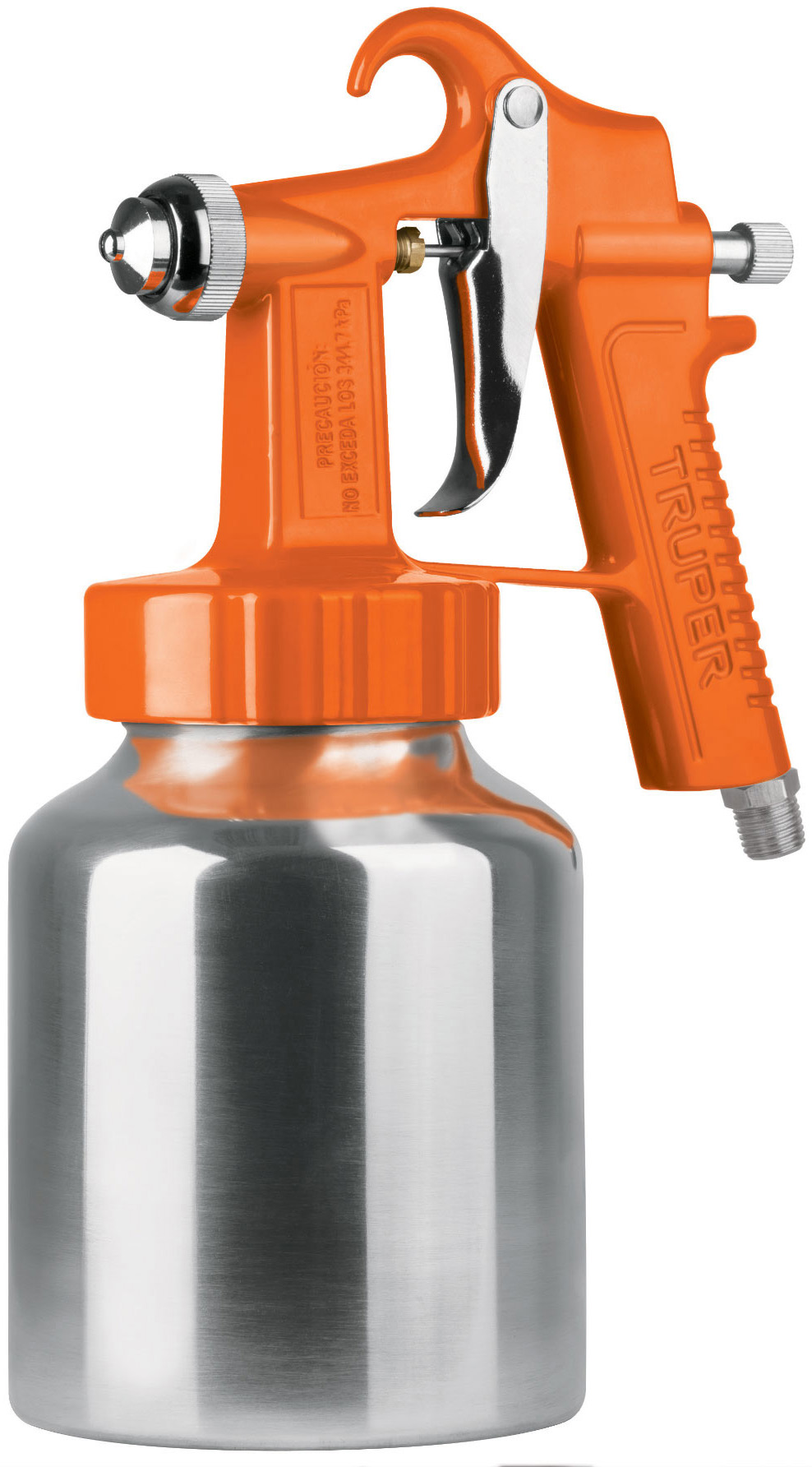 Imagen de PISTOLA PARA PINTAR DE BAJA PRESION NARANJA CON ENTRADA DE AIRE INFERIOR TRUPER