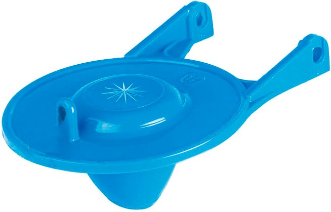 Imagen de SAPO DE 3" PARA SANITARIO DE PVC AZUL CON CADENA PLASTICA FOSET