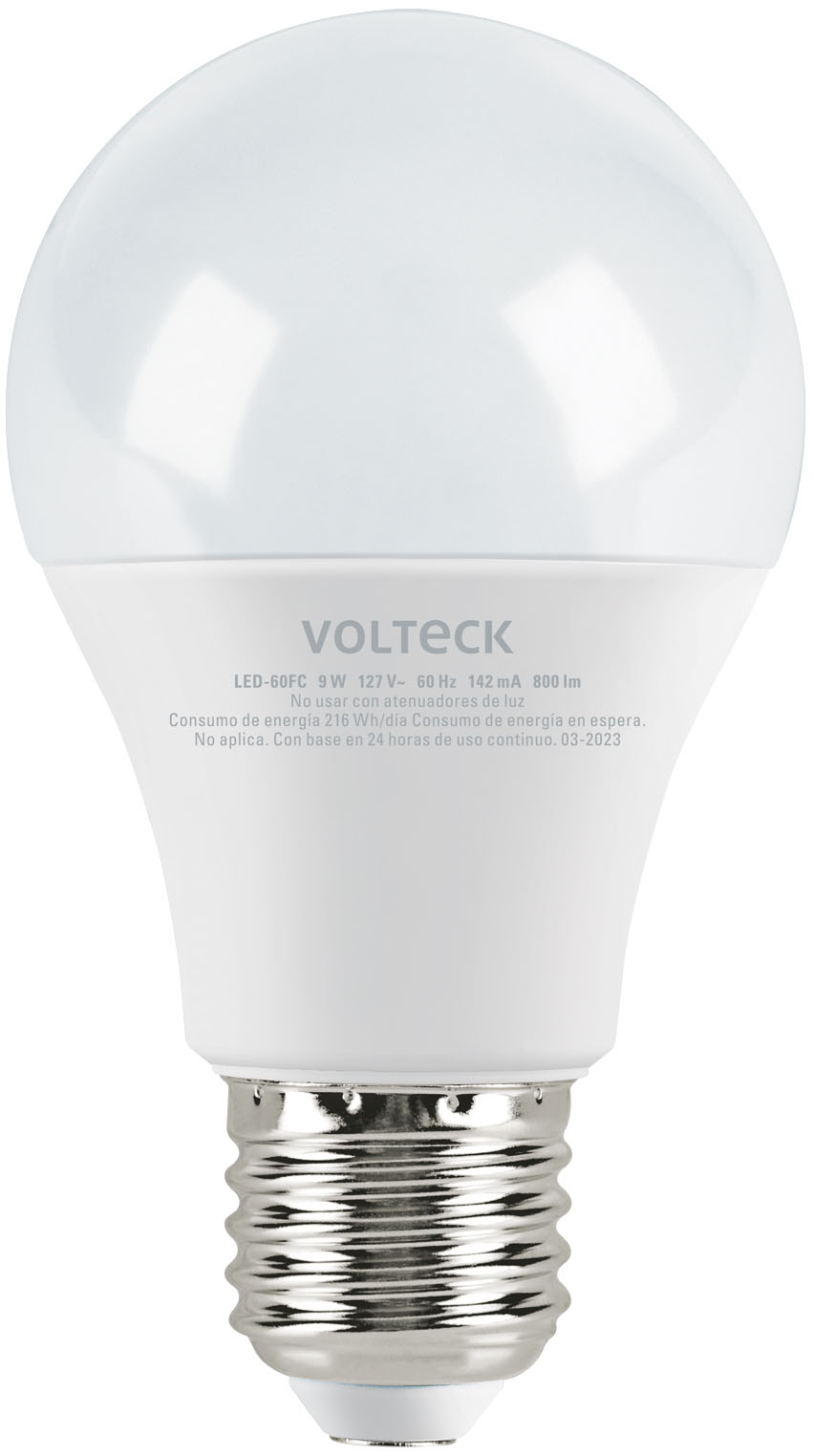 Imagen de LAMPARA LED A19 DE 9 WATTS (EQUIVALENTE A 60 WATTS) LUZ DE DIA EN CAJA VOLTECK