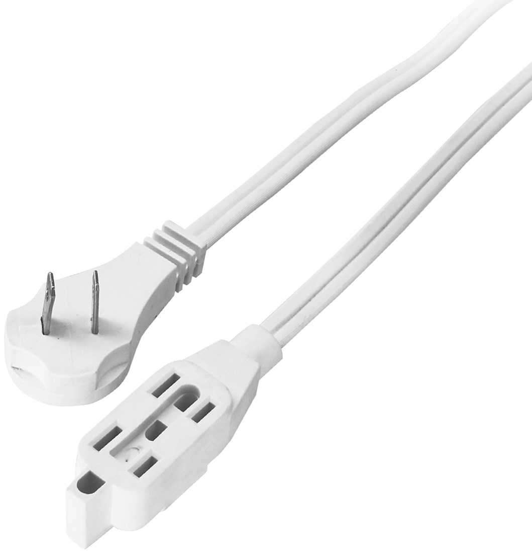 Imagen de EXTENSION ELECTRICA DOMESTICA DE 10 MTS CON CLAVIJA PLANA BLANCA VOLTECK