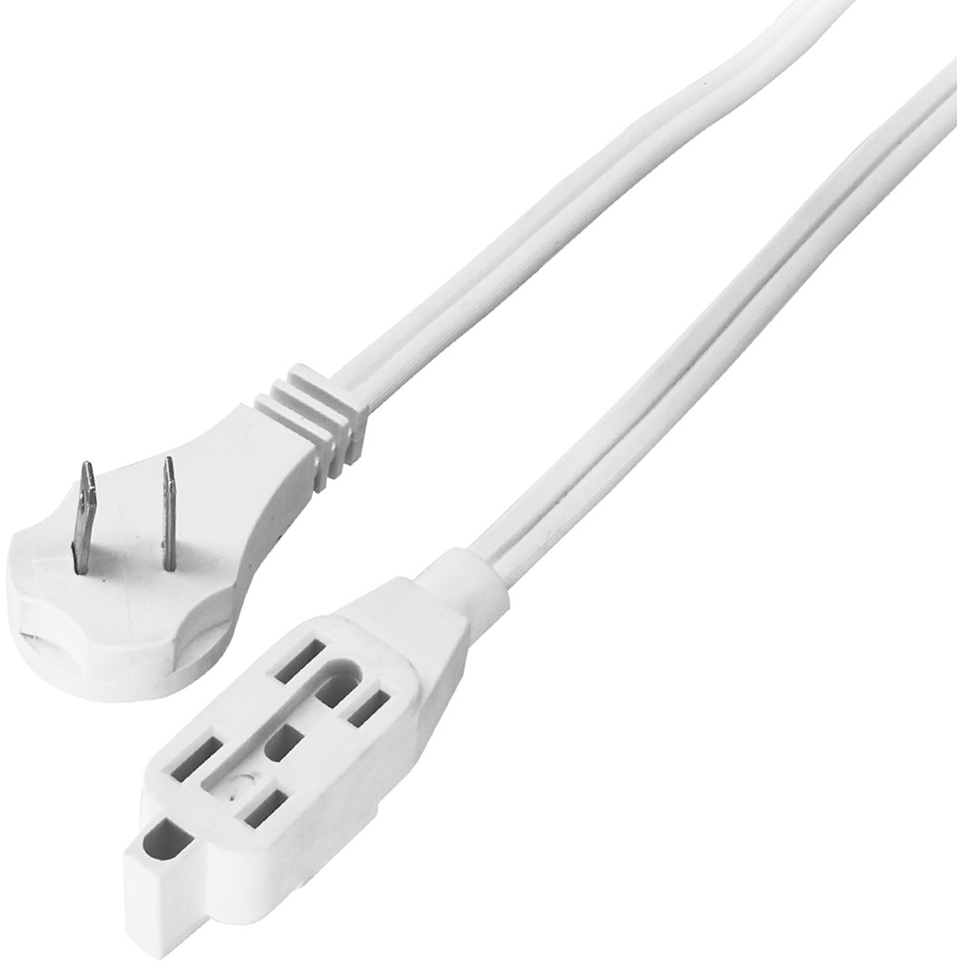 Imagen de EXTENSION ELECTRICA DOMESTICA DE 3 MTS CON CLAVIJA PLANA BLANCA VOLTECK